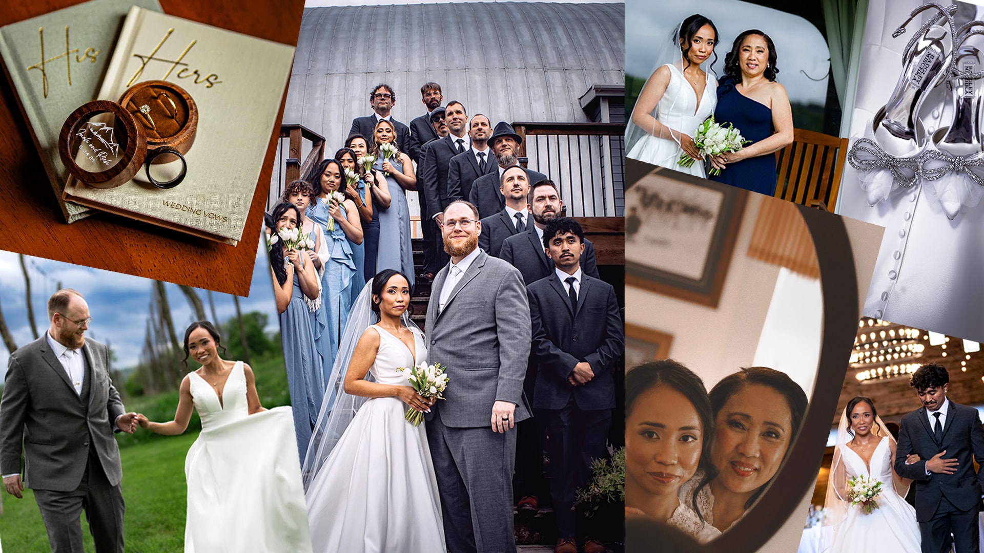 A collage of Berg's photography